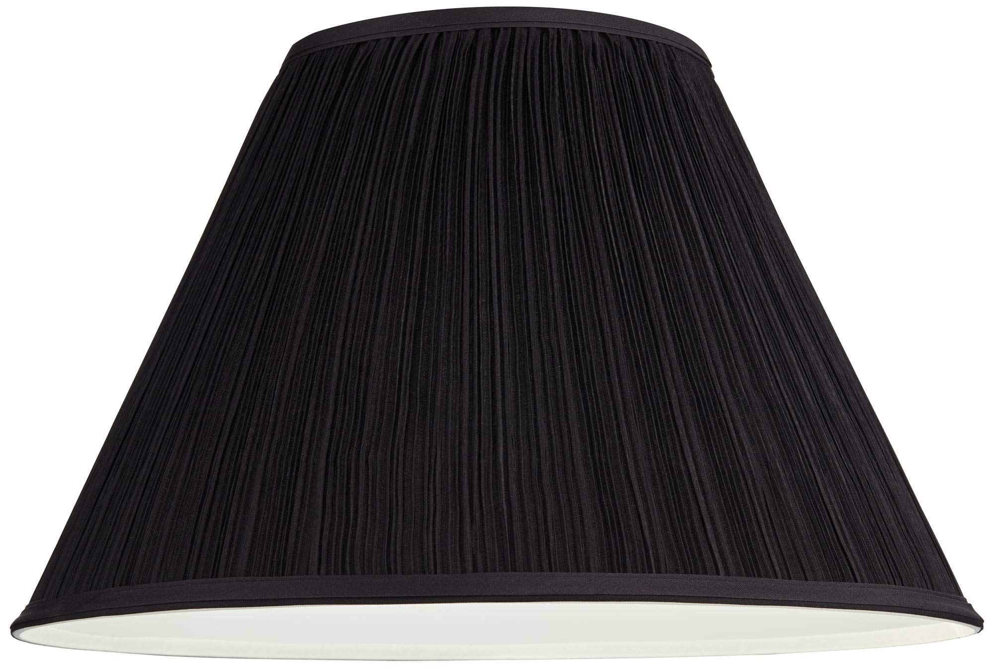 Black Mushroom Pleated Large Empire Lamp Shade 7